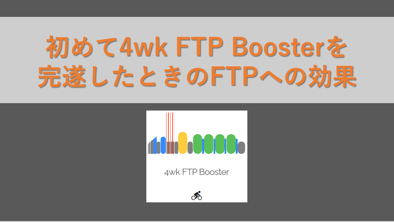 初めて4wk FTP Boosterを完遂したときのFTPへの効果